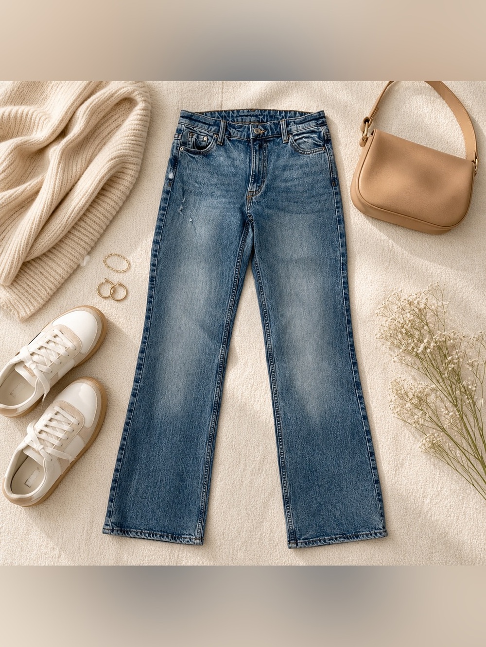 H&M Women’s Blue Straight Leg Jeans Size 2